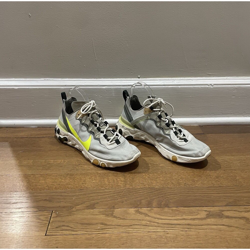 Nike React Element 55 Spruce Aura Fog Cargo Volt Men’s Size 9 BQ6166-009